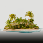 A picture of a tropicsl island