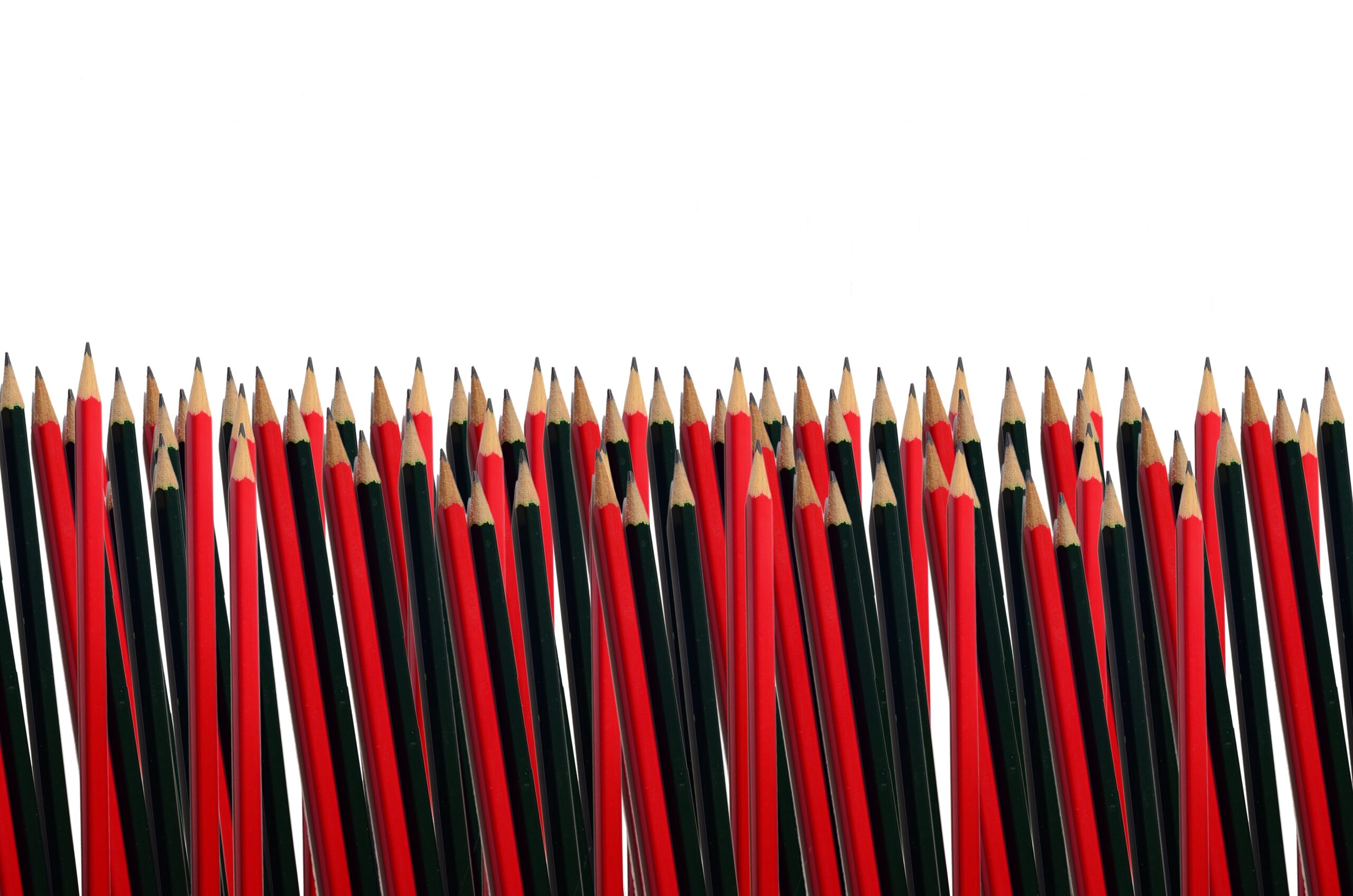 Red and black pencils