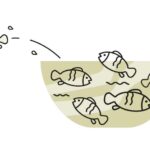 Illustratie van vissen in een vissenkom