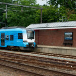 De Valleilijn-trein bij station Ede-Wageningen.