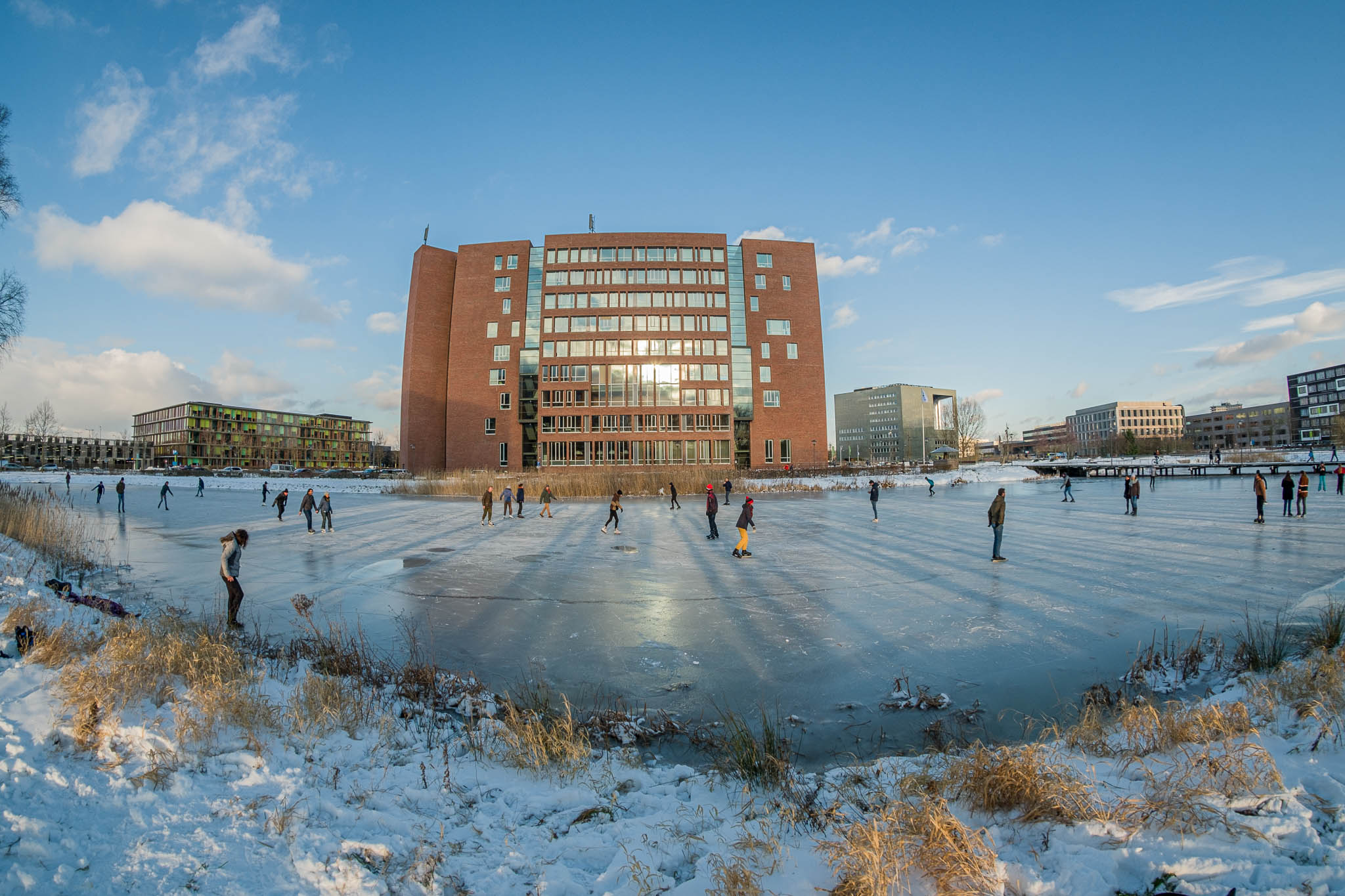 schaatsen op de Forumvijver