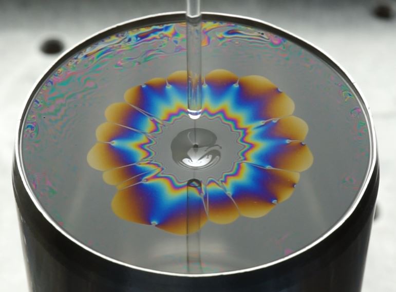 Ontdekking van madeliefjespatroon in een zeepbel
