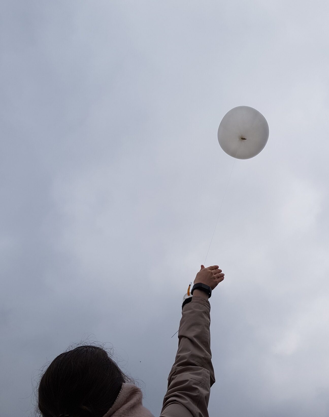 College met een weerballon