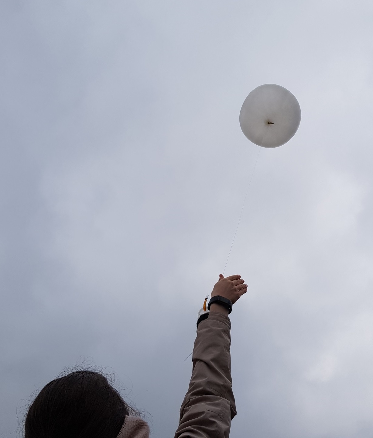 Lecture with a weather balloon