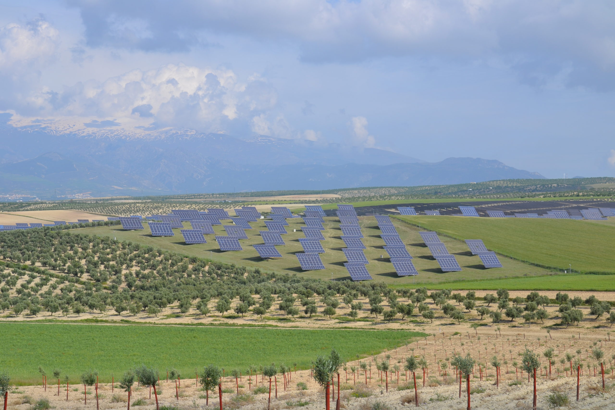 Energielandschap bij Granada, Spanje