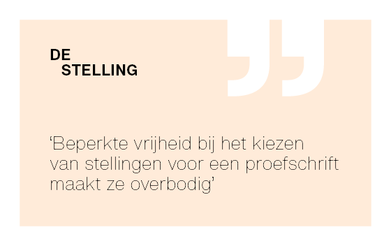 [De Stelling] ‘Beperkte vrijheid bij het kiezen van stellingen voor een proefschrift maakt ze overbodig’