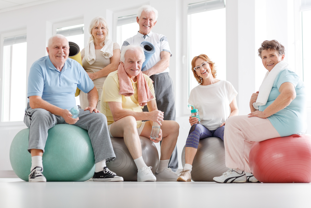 ouderen in de fitness